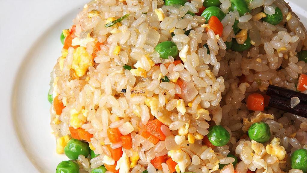 Fried Rice · Stir-fried with egg, vegetable choice of tofu, chicken or pork belly.