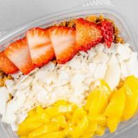 Island Berry · Acai, mango, strawberry, coconut water topped with granola, coconut chips, mango strawberry,...