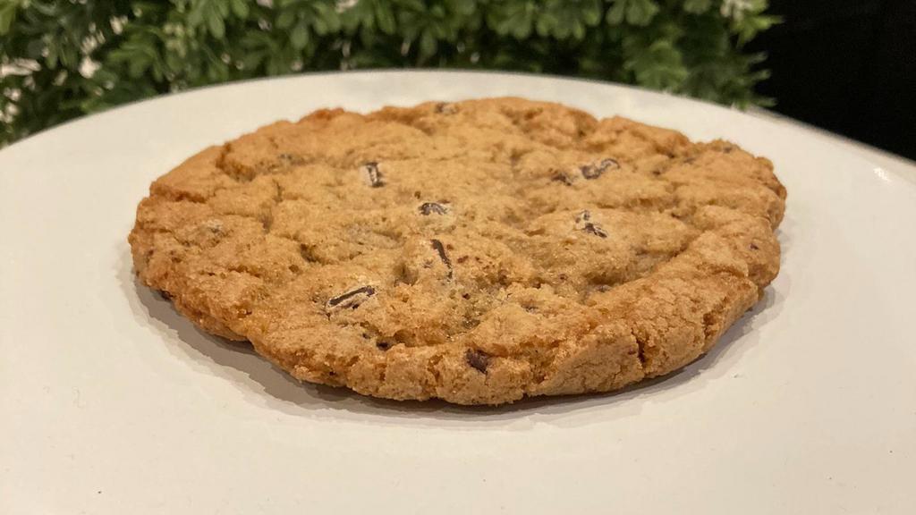 Chocolate Chip Cookie · Chocolate chip cookie with a crisp crunch and chewy center.

Our cookie is baked fresh daily.  For a fresh out of the oven experience, reheat the cookie in the microwave for 8 seconds.