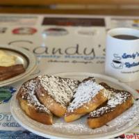 French Toast · Choose how many slices you would like!
 (plain egg batter available)

Consuming raw or under...