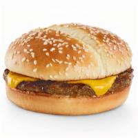 Red'S Cheeseburger · Beef patty with American cheese and lettuce, tomatoes and pickles on the side.