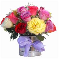 Be Mine · Arrangement made with beautiful natural flowers.

Standard
12 Mixed color roses all around s...