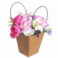 Tender Love · Arrangement made with beautiful silk flowers.

Height: 14 inches
Wide: 11 inches
Depth: 14 i...