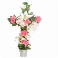 Caring Thought · This arrangement is made with silk beautiful flowers.

Size: 
Height 25 inches 
Wide: 16 inc...