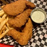 Chicken Tenders · Three tenders served with french fries and ranch dressing.