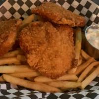 Fish And Chips · Simply the best in town! Alaskan cod coated with beer batter and panko bread crumbs then qui...