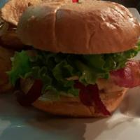 California Burger · Crisp bacon, fresh sliced avocado, swiss cheese, tomatoes, crisp lettuce, red onions and may...
