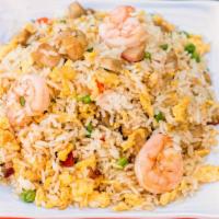 House Fried Rice · Bbq pork, chicken & shrimp.