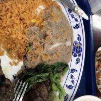 Carne Asada Burrito Plate · Beef.