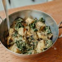 Lg Kale Saag 'Paneer' Bowl (Gf) · OTA Tofu ‘Paneer,’ Simmered in Kale and Sunflower Seed Curry