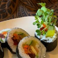 Veggie Roll · Vegetarian. Yamagobo (pickled carrot), kaiware (sprouts), avocado, cucumber, and takuwan (pi...