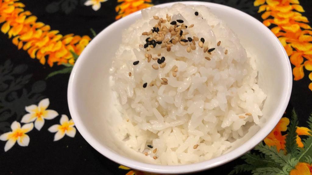 Steamed Rice · Cooked using moist heat.