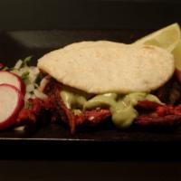 Mulitas · Flour handmade tortilla with cheese, any type of meat, sides of your chooice and another flo...