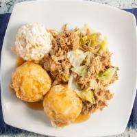 Kalua Pork With Cabbage · Slow cooked, and flavored with the finest island seasoning around. Than trimmed and hand pul...