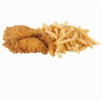 Chicken Tender Basket · 3 buttermilk-dipped, hand-breaded tenders, French fries (727 cal)