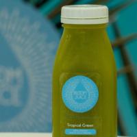 Tropical Green · Ingredients: Pineapple, Kale, Cucumber, Cilantro, Ginger. Benefits: High in Vitamin C and ca...