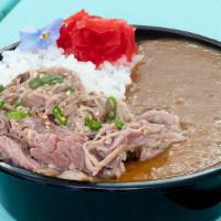 Japanese Style Curry With Pork · Ohana's winter special. Delicious Japanese style curry served over rice with Kalua pork.