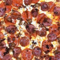 Meat Lover'S Pizza (Medium 12'') · Pepperoni, salami, Italian sausage, and real bacon.