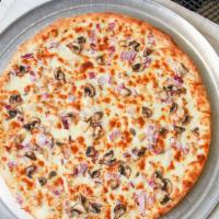 Caesar'S Special Pizza (Medium 12'') · Alfredo sauce, chicken, red onions, mushrooms, Mozzarella, and Parmesan cheese.