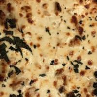 Bella Luna Pizza (Small 10'') · Olive oil base, French goat cheese, pine nuts, fresh basil, and roasted garlic.