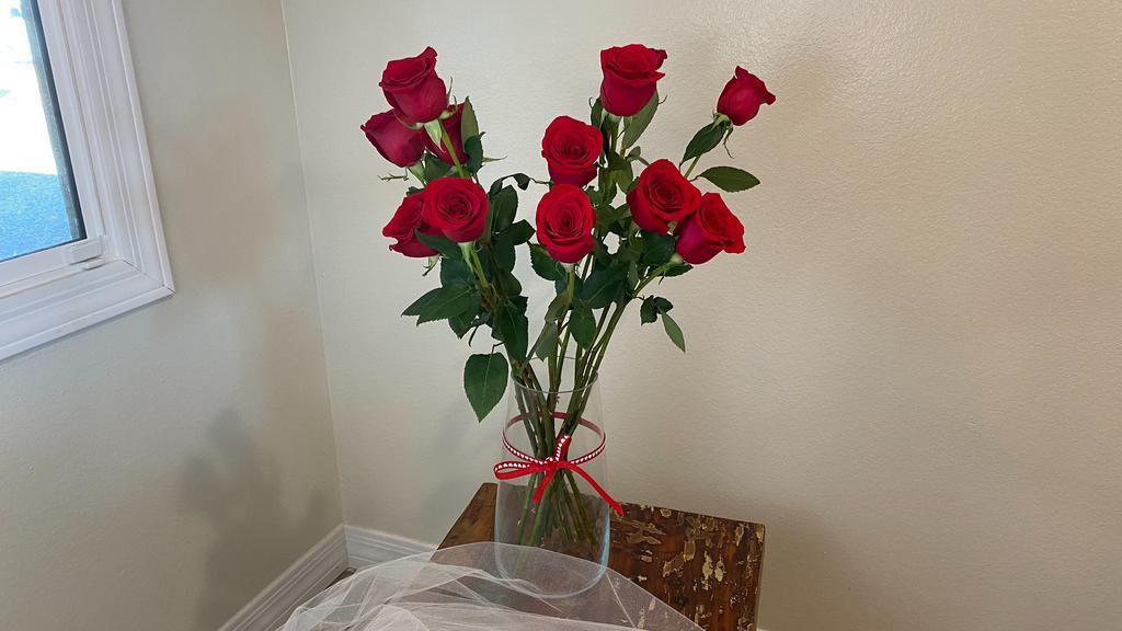 Long Stem Roses Only  · 12 long stem red roses, these beauties are extravagant measuring at 70 cm