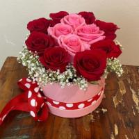 Poppy · Beautiful red and pink roses.   This is our large size , standing at 8 inches height and 9 i...