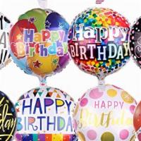Happy Birthday 18 Inch Helium Balloon  · Helium filled Birthday balloon