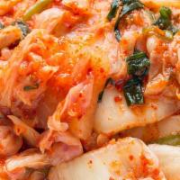 Kimchi · Spicy pickled napa cabbage.