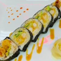 Shrimp Tempura Roll · Most popular. Inside: avocado, cucumber, and shrimp tempura. Outside: eel sauce.