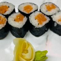 Sake Maki · Inside: salmon. Contains raw fish.
