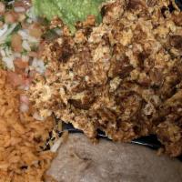 #9 Chorizo Plate · Choice of flour or corn tortilla. 
With guacamole, pico and lettuce.