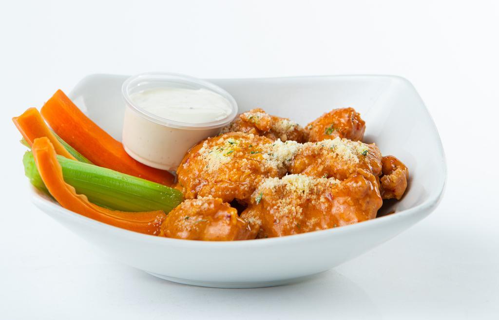 Chicken Wings  (8) · Traditional or boneless & now popcorn style. Served with choice of sauce( If you pick 2 sauces, you will get 4 of each flavor)