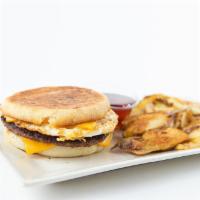 Fried Egg Sandwich · Fried eggs topped with your choice of bacon or ham, cheese & mayo. Served on your choice of ...