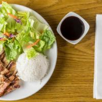 Large Chicken Teriyaki · Served with fresh salad and steamed rice.