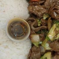 Beef Teriyaki · Charbroiled, marinated tender beef. Served with fresh salad and steamed rice.