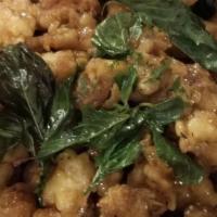 Crispy Basil Garlic Chicke · Juicy-on-the-inside & crispy-on-the-outside chicken tossed in sweet house special garlic sau...