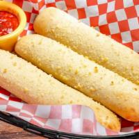 Cheese Breadsticks · Delicious dough stuffed with mozzarella cheese. A serving of breadsticks each about seven in...