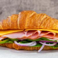 Ham Croissant · With your choice of cheese, condiments, and vegetables.