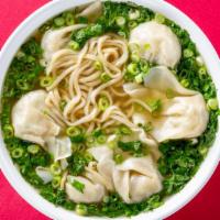Wonton Noodle Soup · Noodle soup with our house savory broth and pork wontons.

Pro Tip: ask for Danwei Chili Oil...