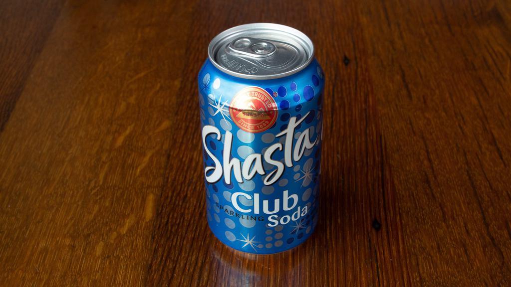 Club Soda · Shasta club soda.