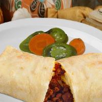  Burrito Mexicano · Your choice of meat, rice, beans, cilantro, and onion wrapped in a flour tortilla. Served wi...