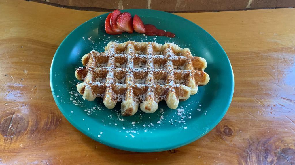 The Classic Or Build-Your-Own · Classic liège waffle, powdered sugar.