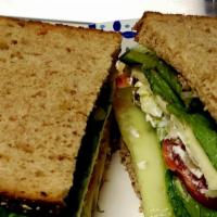Veggie Sandwich · Veggie sandwich, made with hand-sliced provolone/or swiss cheese & tasty avocado, topped wit...