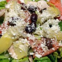 Caesar Salad · Crisp romaine lettuce, croutons, parmesan cheese, mozzarella cheese, and creamy Caesar dress...