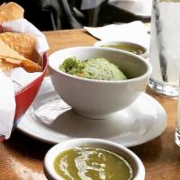 Chips Y Salsa · Tortilla chips fried to order. Add fresh guacamole $3.95