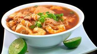 Sopa Del Mar · Delicious warm sea soup with shrimp, salmon and octopus, oriental noodles and a touch of hot...