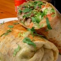 Beef Burrito · Cheese, shredded meats cooked with onion, tomato, bell pepper for flavor.