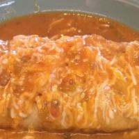 Beef Burrito - Smothered · Smothered with chili and cheese.