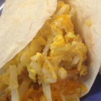 Breakfast Taco · Consuming raw or undercooked meat, poultry, seafood, shellfish or eggs may increase the odds...
