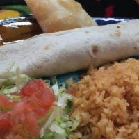 Plain Bean Burrito With Rice · 
